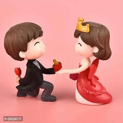 Cute Proposing Couple Miniature Showpiece- Best for Gifting and Home Decor - Height 5.5 cm-thumb3