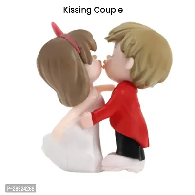 Cute Kissing Couple Miniature- 2 Inch Height, Perfect for Gifting, Car Decor and Home Decor-thumb2