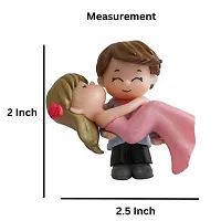 Cute Romantic Couple Miniature showpiece- Best for Gifting, Car Decor and Home Decor. Romantic couple in 2 inch height-thumb1