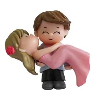 Cute Romantic Couple Miniature showpiece- Best for Gifting, Car Decor and Home Decor. Romantic couple in 2 inch height-thumb3