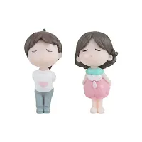 High Quality Cute Kissing Couple Miniature- 2 Inch Height, Perfect for Gifting, Garden Decor and Home Decore-thumb1