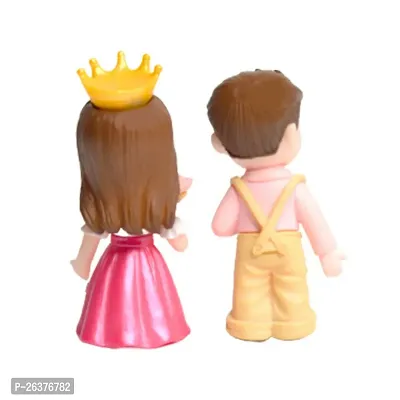 King and Queen Couple Miniature Showpiece- 2.3 Inch Height- Best for Home Decor, Garden Decor and Gifting-thumb2