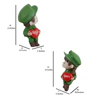 Cute Army Couple Miniature Showpiece- Best for Home Decoe, Garden Decor and Gifting-thumb2