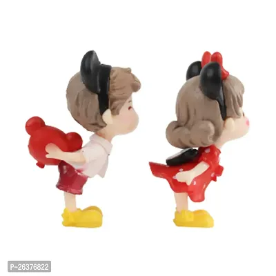 Kissing Couple Miniature Showpiece- Best for Gifting, Home Decor and Car Decor- 2 inch height each-thumb3