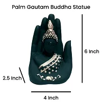 Palm Buddha Hand Statue Showpiece Figurine Idol - Decoration Items for Home, Office Table, Living Room Decor and Gifting-thumb1