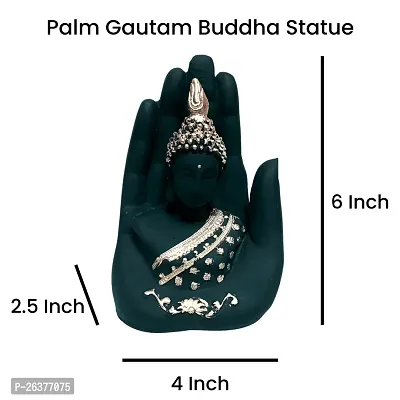 Palm Buddha Hand Statue Showpiece Figurine Idol - Decoration Items for Home, Office Table, Living Room Decor and Gifting-thumb2