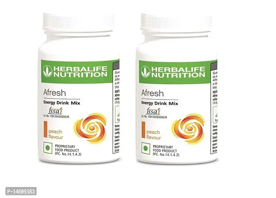 Herbalife Afresh Energy Drink- Peach - 50 Gm (Pack Of 2)-thumb0