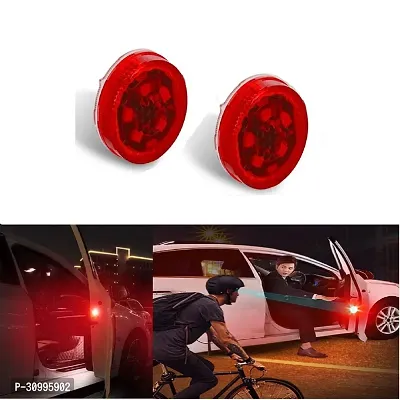 Universal Wireless Car Door Open Light Doors Warning 5 LED Lights Indicator For All Cars Set of 2 Red-thumb0