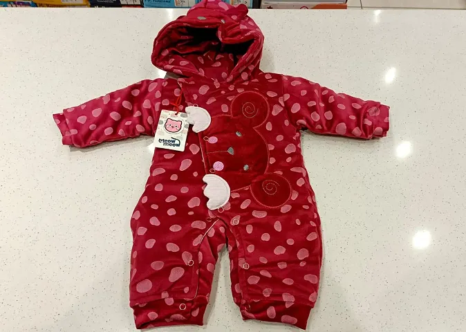 Stylish Polycotton Unisex Baby Flannel Jumpsuit Classical Style Clothes Outfits Snowsuit Hooded Romper Outwear