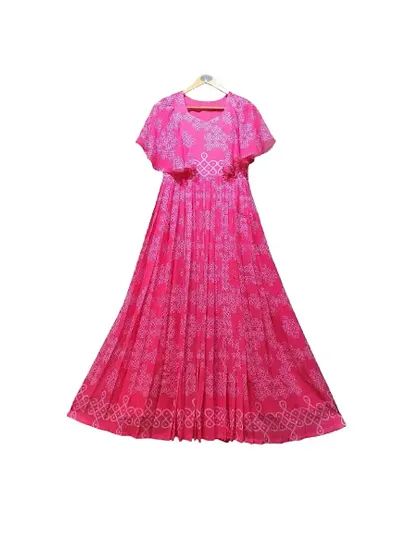 Stylish Georgette Digital Printed Anarkali Gown