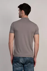 COLDPLAY Solid Men Polo Neck M-Grey T-Shirt-thumb2