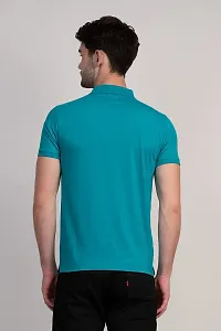 COLDPLAY Solid Men Polo Neck Z-Green T-Shirt-thumb2