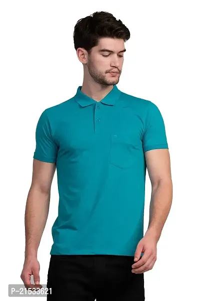 COLDPLAY Solid Men Polo Neck Z-Green T-Shirt