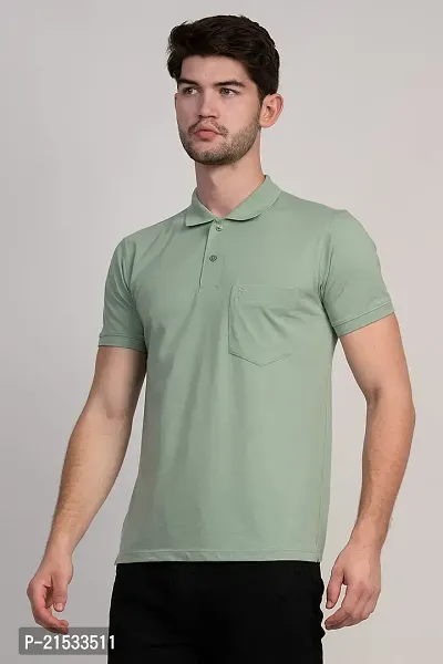 COLDPLAY Solid Men Polo Neck Pista T-Shirt-thumb2