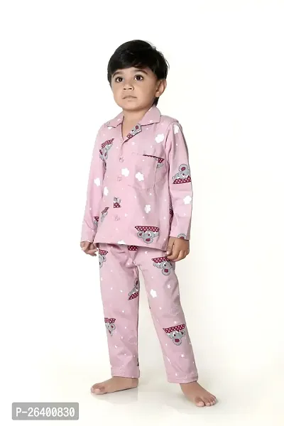 Stylish Pink Cotton Printed Pyjama Bottom For Boys-thumb0