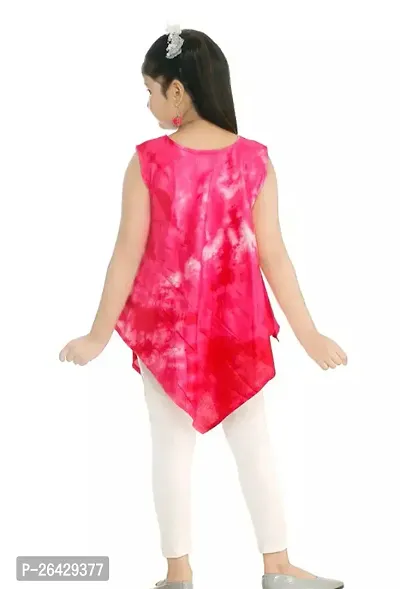 Fabulous Pink Rayon Printed Top With Bottom For Girls-thumb3