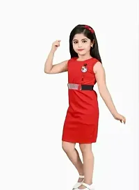 Stylish Red Cotton Blend Bodycon Drees For Girl-thumb1