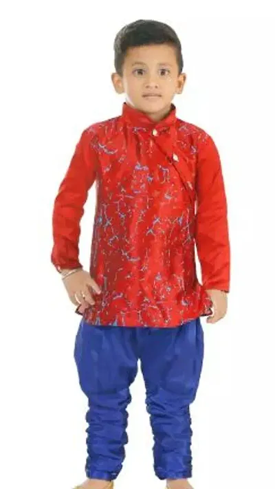 Stylish Crepe Ethnic Wear Kurta Sets For Boys