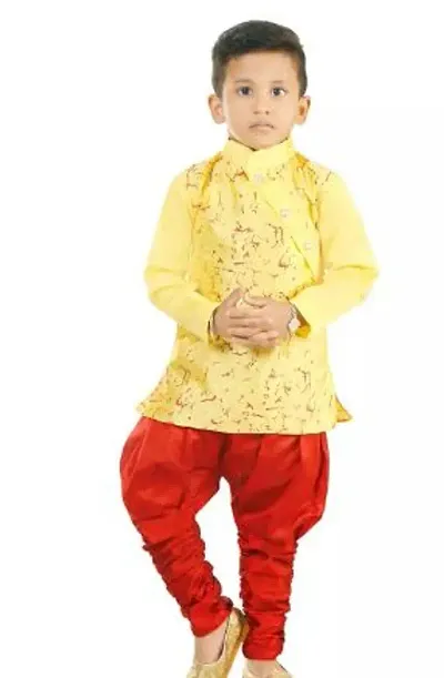 Stylish Crepe Ethnic Wear Kurta Sets For Boys