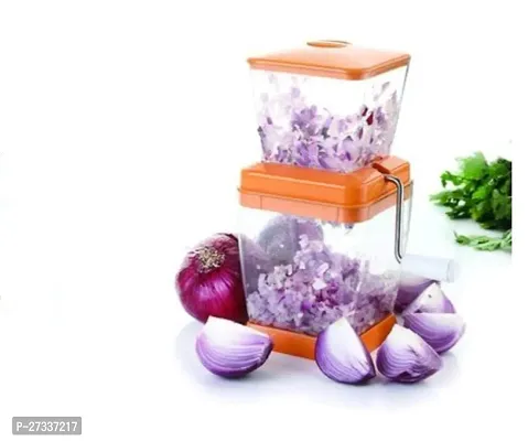 Useful Plastic Kitchen Onion, Chilly, Dry Fruit And Vegetable Cutter With Stainless Steel Blades