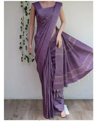 Trending Chanderi Silk Saree with Blouse piece 