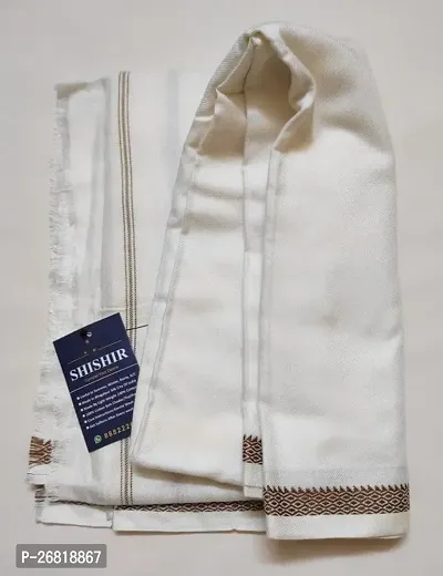 Comfortable White Cotton Solid Dohar-thumb0