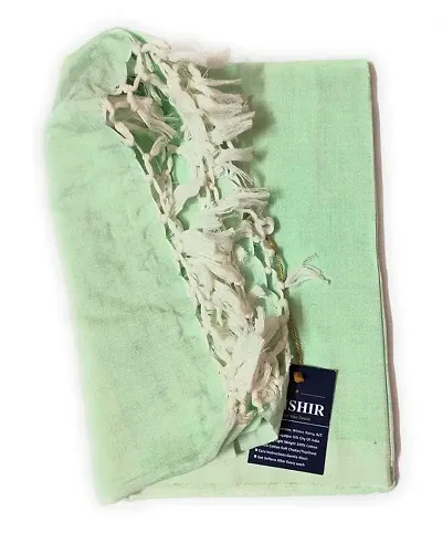 Comfortable Green Cotton Solid Dohar