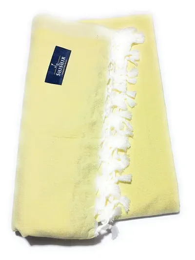 Comfortable Yellow Cotton Solid Dohar