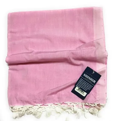 Comfortable Pink Cotton Solid Dohar