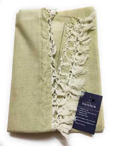 Comfortable Olive Cotton Solid Dohar