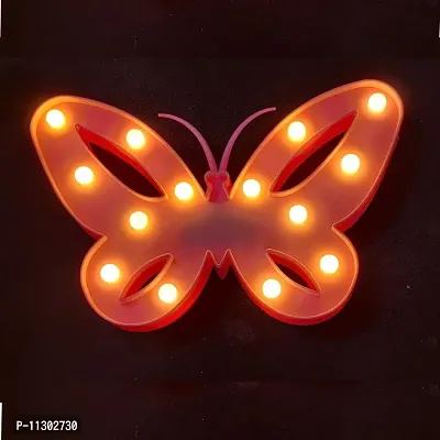 Abee Butterfly Marquee LED Light Decorative Light Lamp Night Lamp (6 Inches) (Gold LED Lights)-thumb3