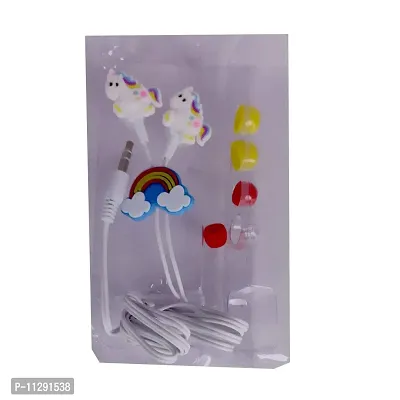 Abee Fancy Cartoon Unicorn Design Earphones Headphones 3.5 mm Jack Fits All Phones