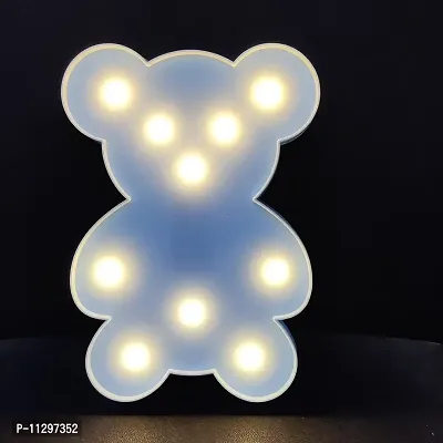 Abee Teddy Design Marquee LED Light Decorative Light Lamp Night Lamp (6 Inches) (Gold LED Lights)