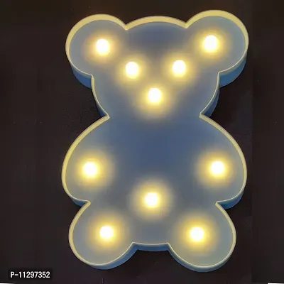 Abee Teddy Design Marquee LED Light Decorative Light Lamp Night Lamp (6 Inches) (Gold LED Lights)-thumb3