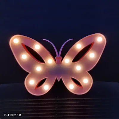 Abee Butterfly Marquee LED Light Decorative Light Lamp Night Lamp (6 Inches) (Gold LED Lights)