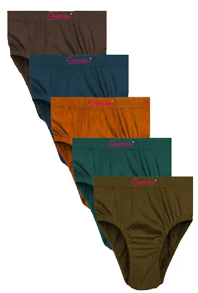 Men's Multicoloured Cotton Basic Briefs - Pack Of 5