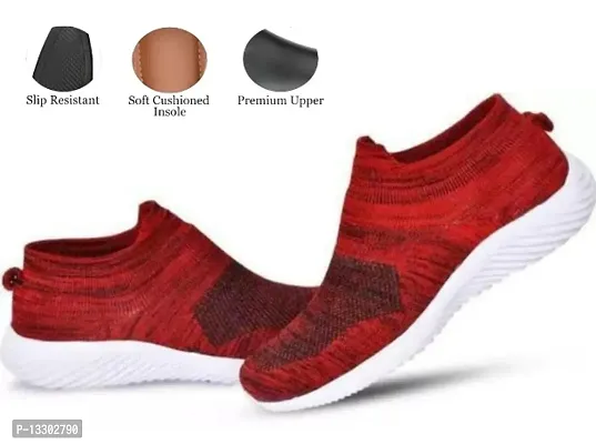 Maroon Socks Sports Shoes, Running Shoes, Walking Shoes, Light weight Shoes-thumb2