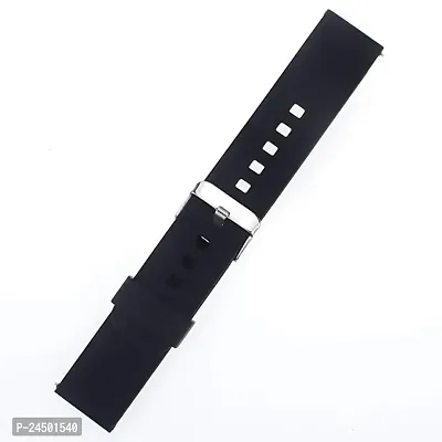 Silver Buckle  22mm Watch Strap with Silicone Compatible with Boat Xtend, Boat Xtend Pro, Noise Colorfit Pulse 2 Max, Grand, Ultra, Go Buzz, Fireboltt Phoenix, Rage, Boat Flash  All Watches-thumb3