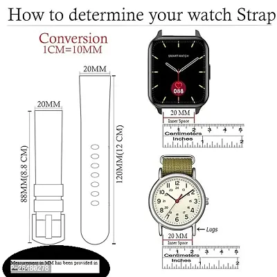 20mm  Smart Watch Silicone Straps for Men - Women - PACK OF 1-thumb4