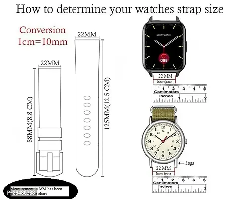 22mm  Smart Watch Silicone Straps for Men - Women - PACK OF 1-thumb4