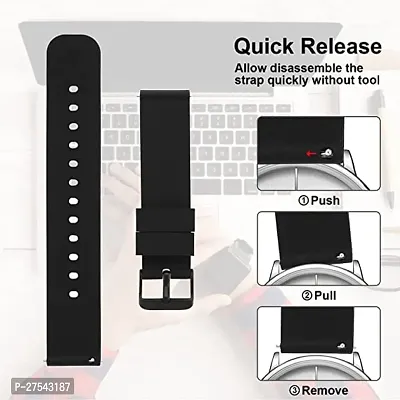 JUSTLY Silicone Strap 20MM Compatible with Amazfit GTS 2 Mini Amazfit Bip/Bip U/Pro/Lite Bip S Amazfit GTS/ 2/2e Boat Xtend Boat Xtend Pro Noise Colorfit Pulse 2 Max Grand Ultr Go Buzz Strap-thumb3