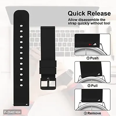 22MM Smart watch Band Strap Belt Compatible With Boat Storm Smart Watch - Metal Buckle-thumb3