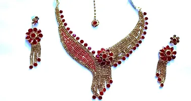 Sasti Dukan Fashion Artificial Jewellery - Necklace and Earrings Beaded Set-thumb1