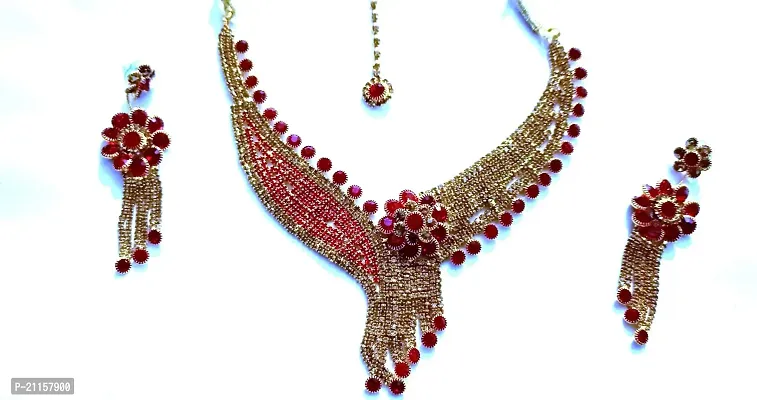 Sasti Dukan Fashion Artificial Jewellery - Necklace and Earrings Beaded Set-thumb2