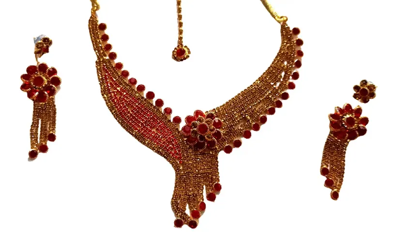 Sasti Dukan Fashion Artificial Jewellery - Necklace and Earrings Beaded Set