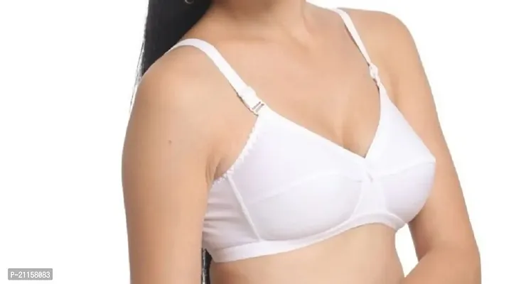 Doctor Recommended Comfortable Cotton Bra (C, White, 30)