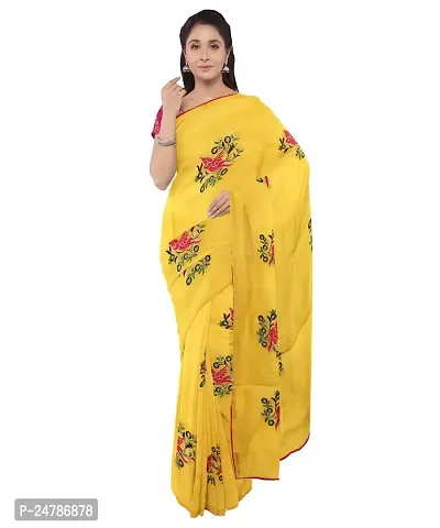 Soft Chanderi Silk Patola Saree With Foil Border Work