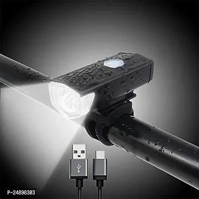 USB Rechargeable Waterproof Cycle Light, High 300 Lumens Super Bright Headlight