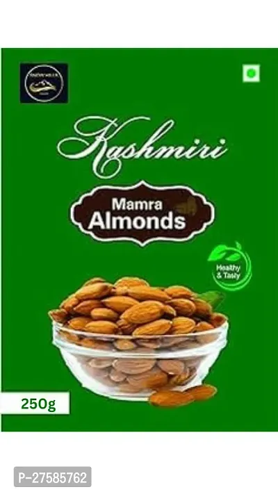 Snow Hills Kashmir Premium Kagzi Mamra Almonds  250g  Soft Shell Easy to Break  100 Pure Organically Cultivated  High Oil Content Rich in Antioxidants  Boost Brain Power and Stamina  With Shell Crack and Enjoy-thumb0