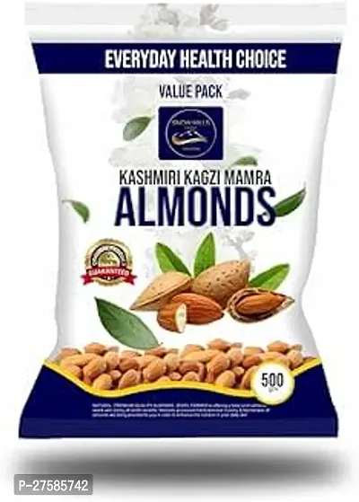 Snow Hills Kashmir Special KAGZI Mamra Almonds with shellsI SOFT Shell  Easy to breeak  High OIL contents  Brain Power and Stamina Booster  With Shell  break shell to eat  Mamra Badam  250g-thumb0